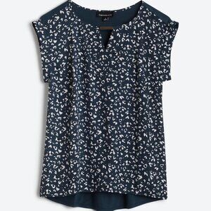 Animal Print Short Sleeve Blouse